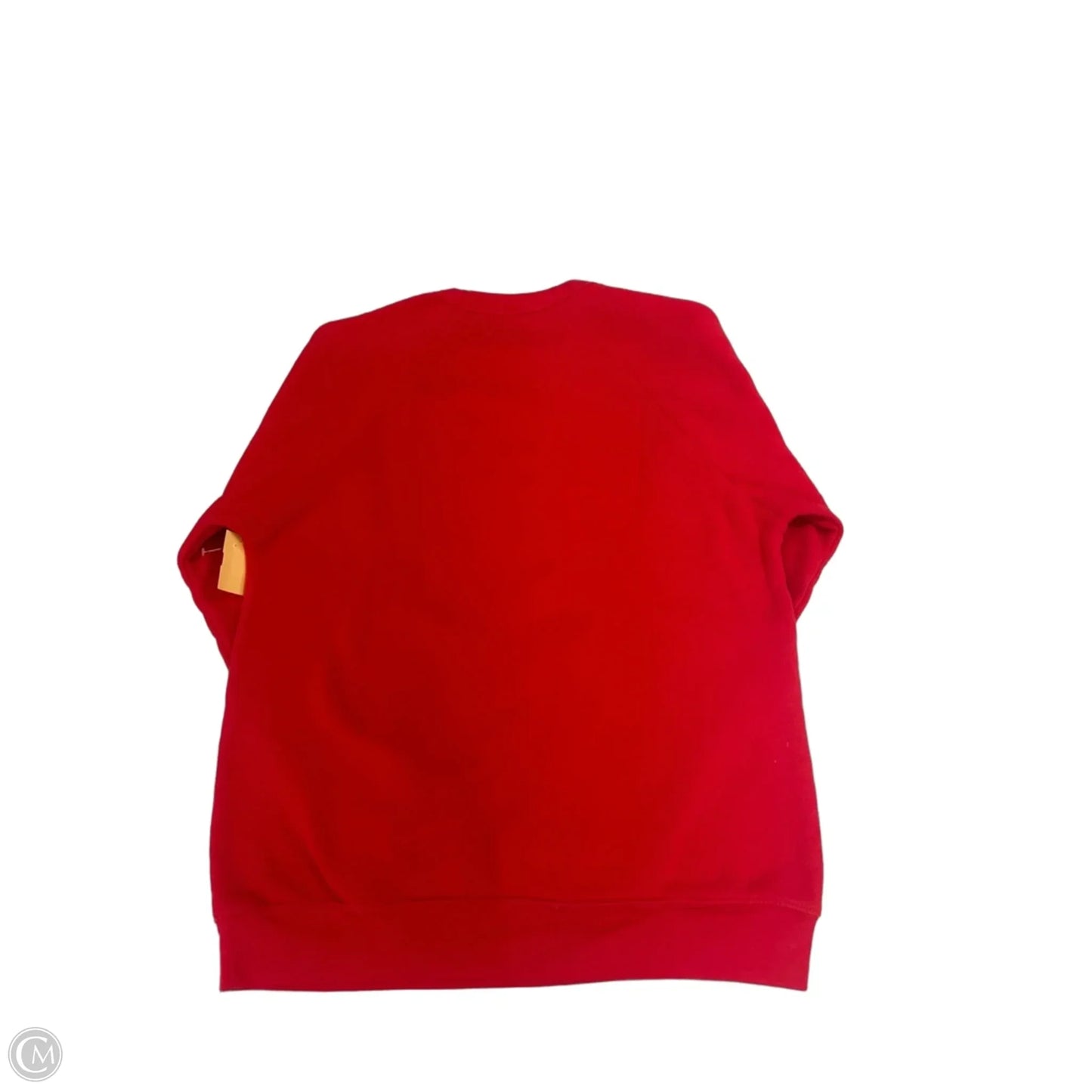 Top Long Sleeve By Bella + Canvas In Red, Size: L