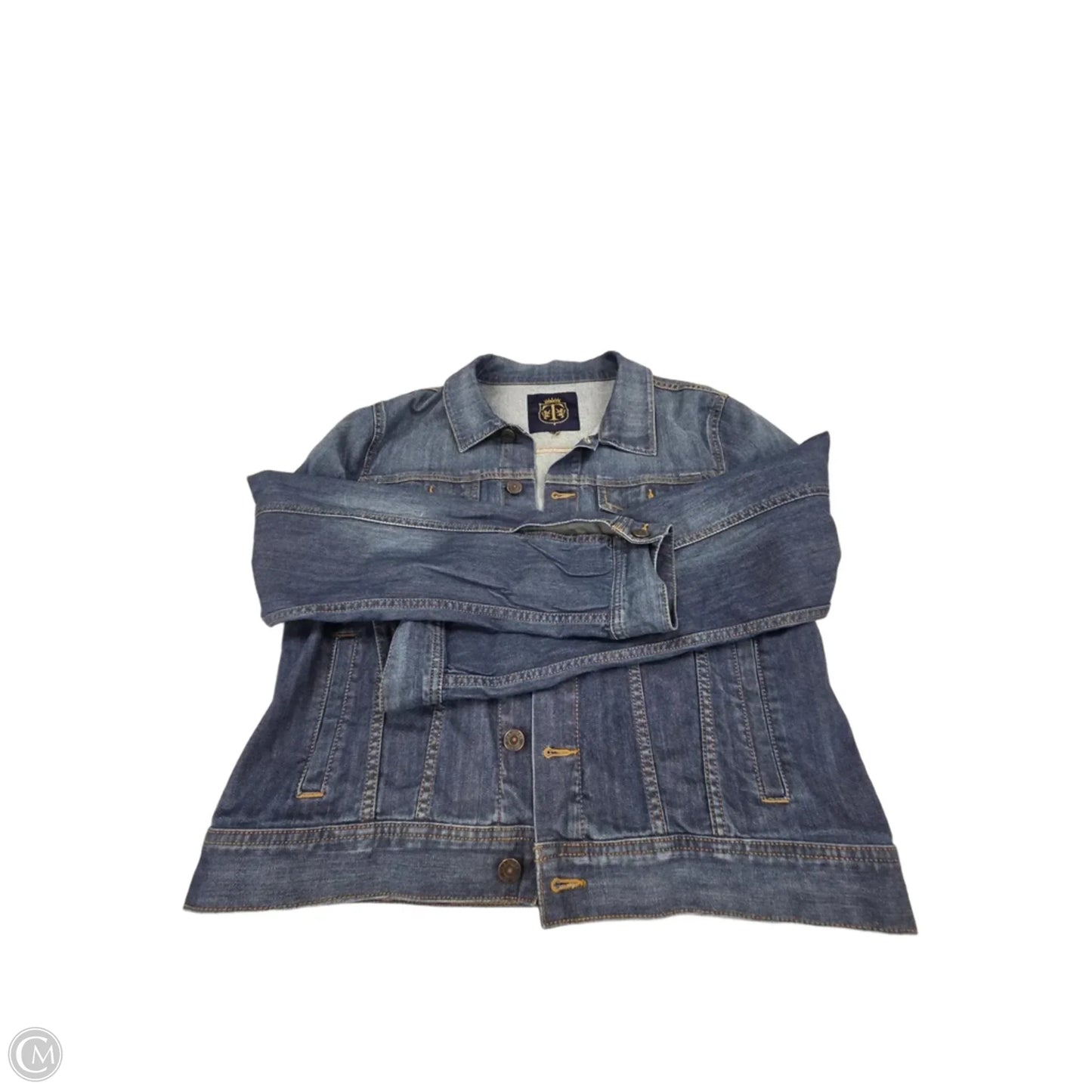 Jacket Denim By Talbots In Blue Denim, Size: Xl