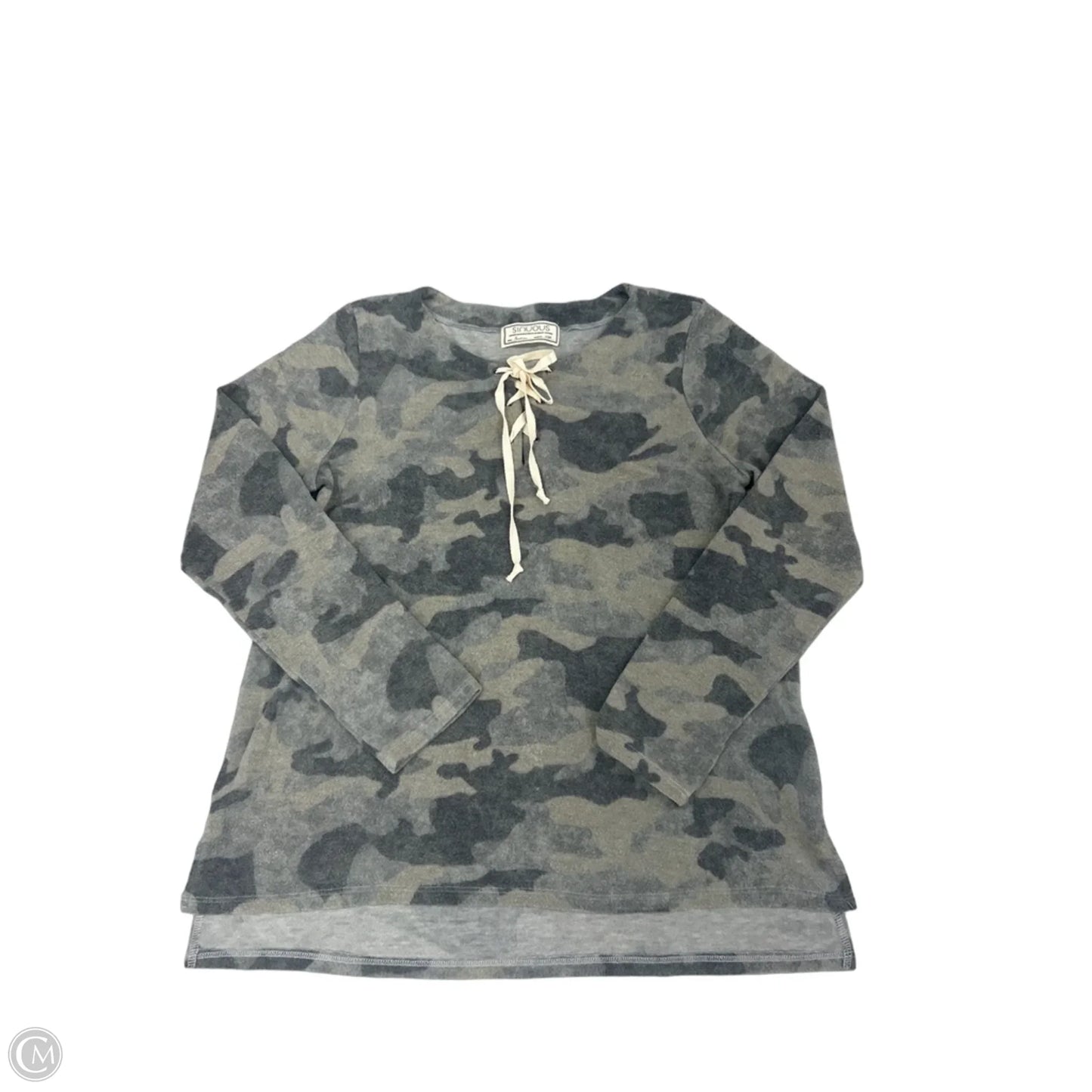 Top Long Sleeve By Cmc In Camouflage Print, Size: M