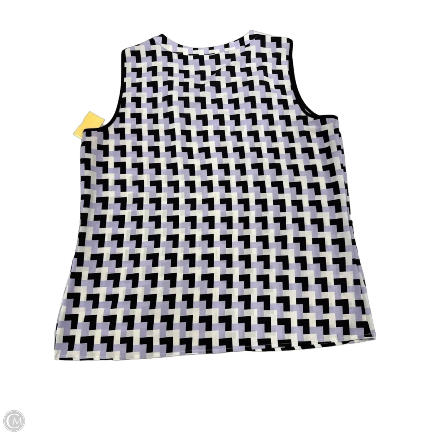 Top Sleeveless By Calvin Klein In Black & Purple, Size: S