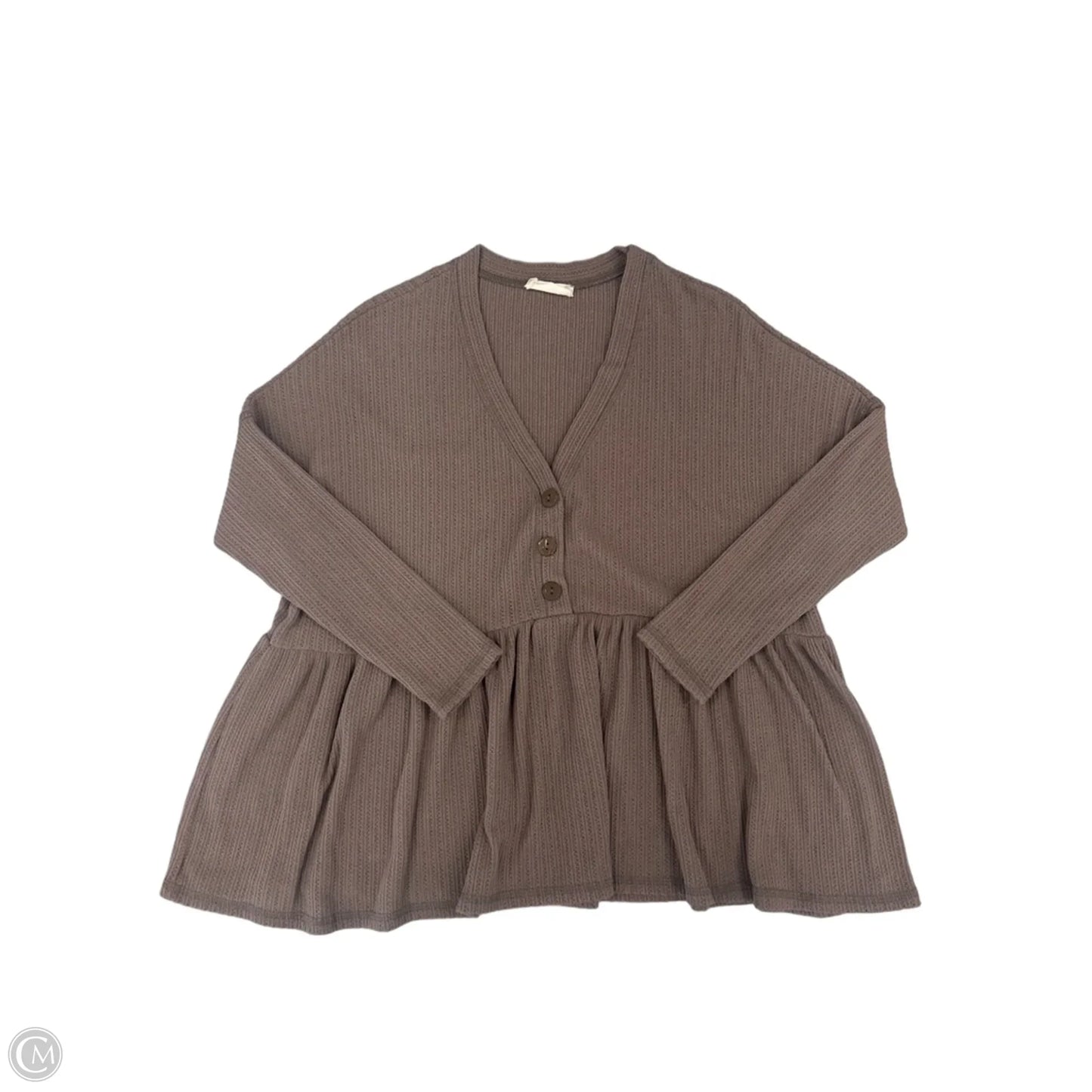 Top Long Sleeve By Altard State In Brown, Size: S