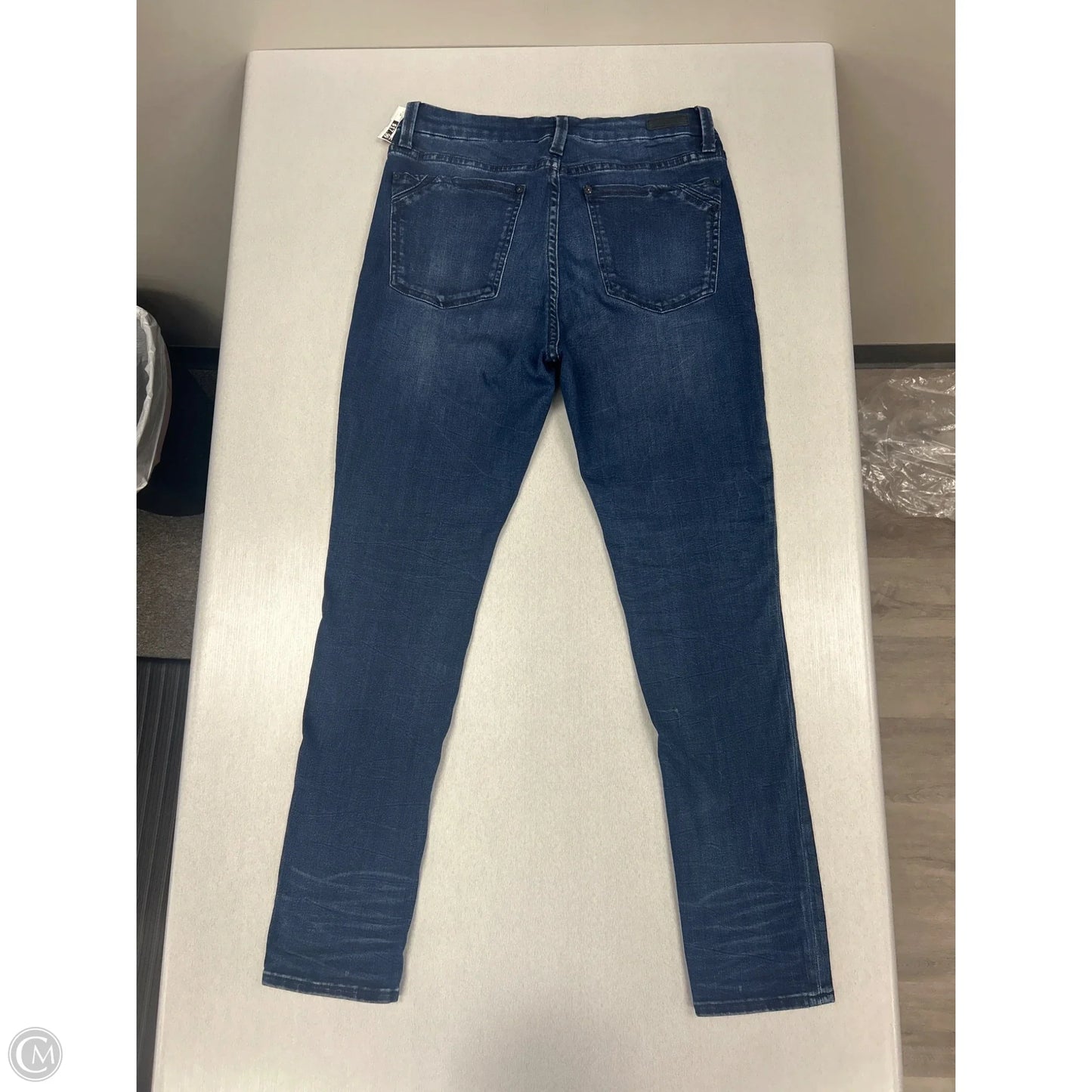 Jeans Skinny By Buckle Black In Blue Denim, Size: 14