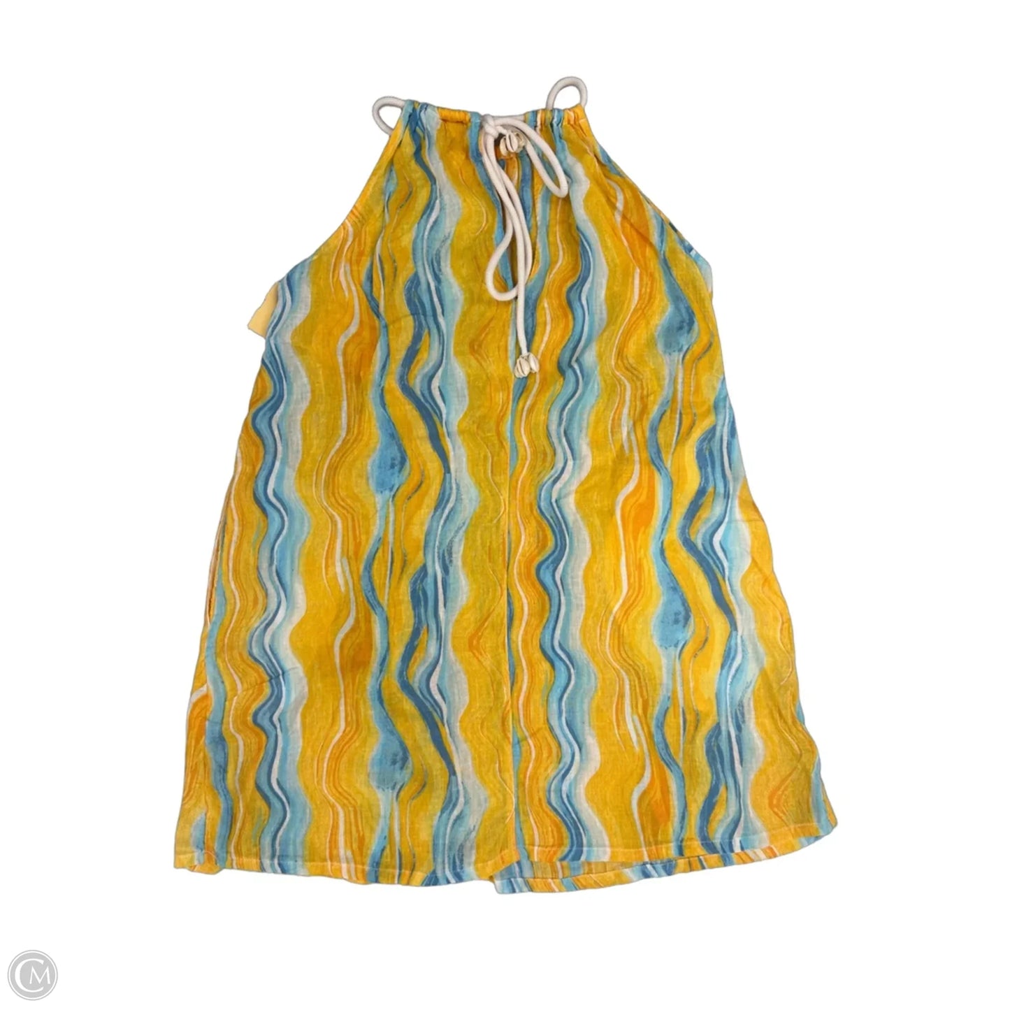 Swimwear Cover-up By Rachel Zoe In Blue & Yellow, Size: M