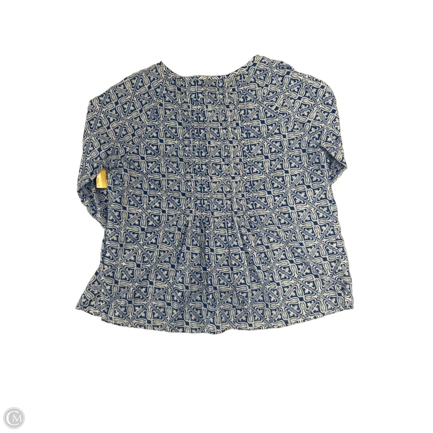 Top Short Sleeve By Talbots In Geometric Pattern, Size: Lp