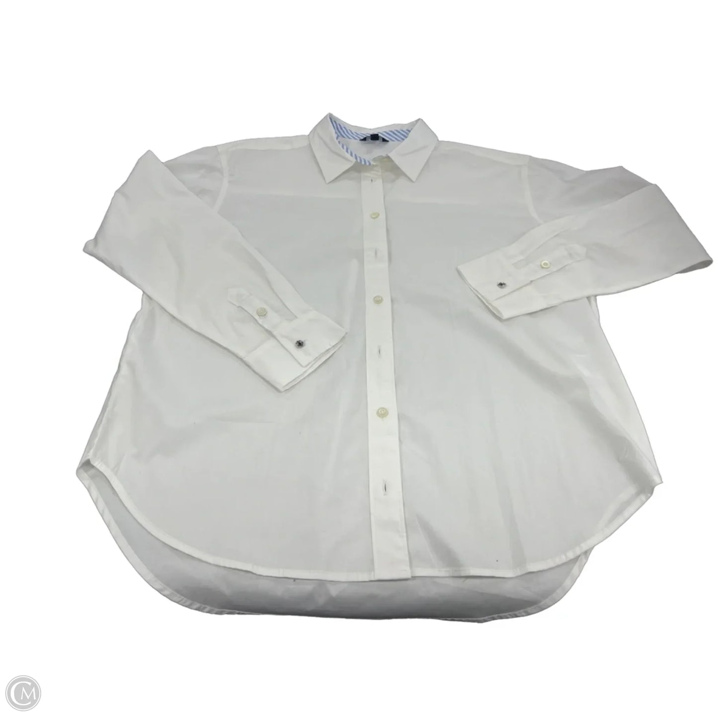 Top Long Sleeve By Nautica In White, Size: L