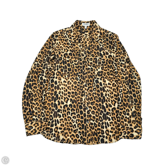 Top Long Sleeve By Express In Animal Print, Size: M