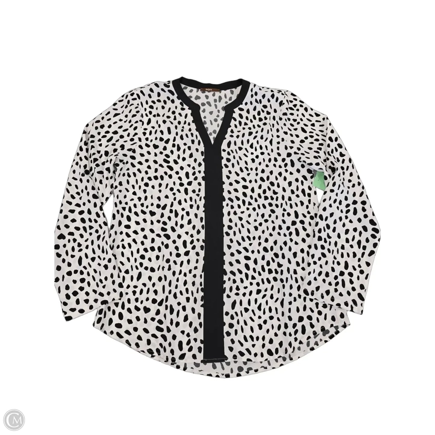 Top Long Sleeve By Cme In Animal Print, Size: M