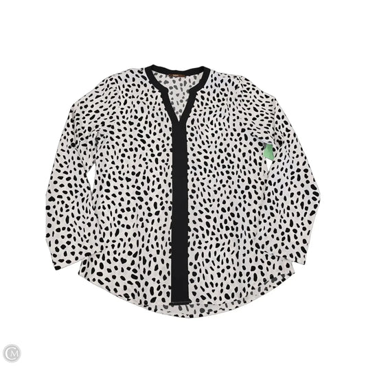 Top Long Sleeve By Cme In Animal Print, Size: M