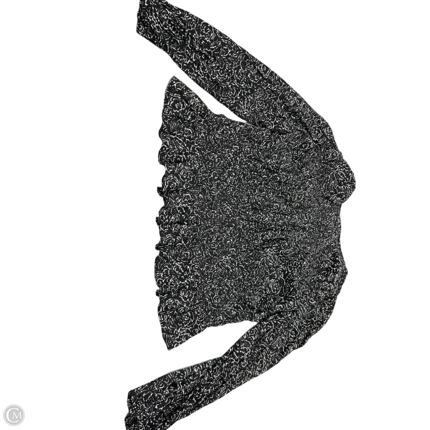 Top Long Sleeve By Universal Thread In Black & White, Size: Xxl