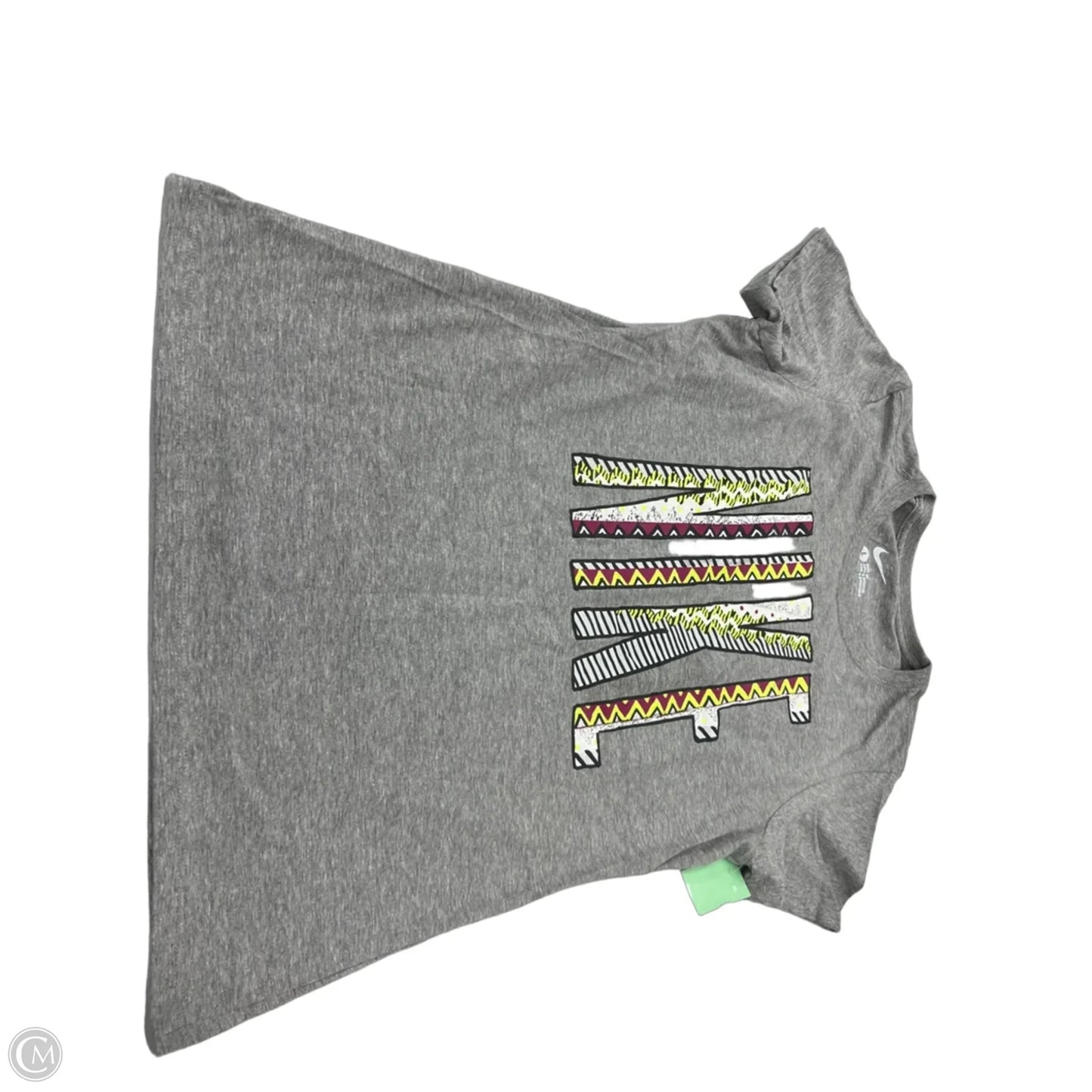 Top Short Sleeve By Nike In Grey, Size: L