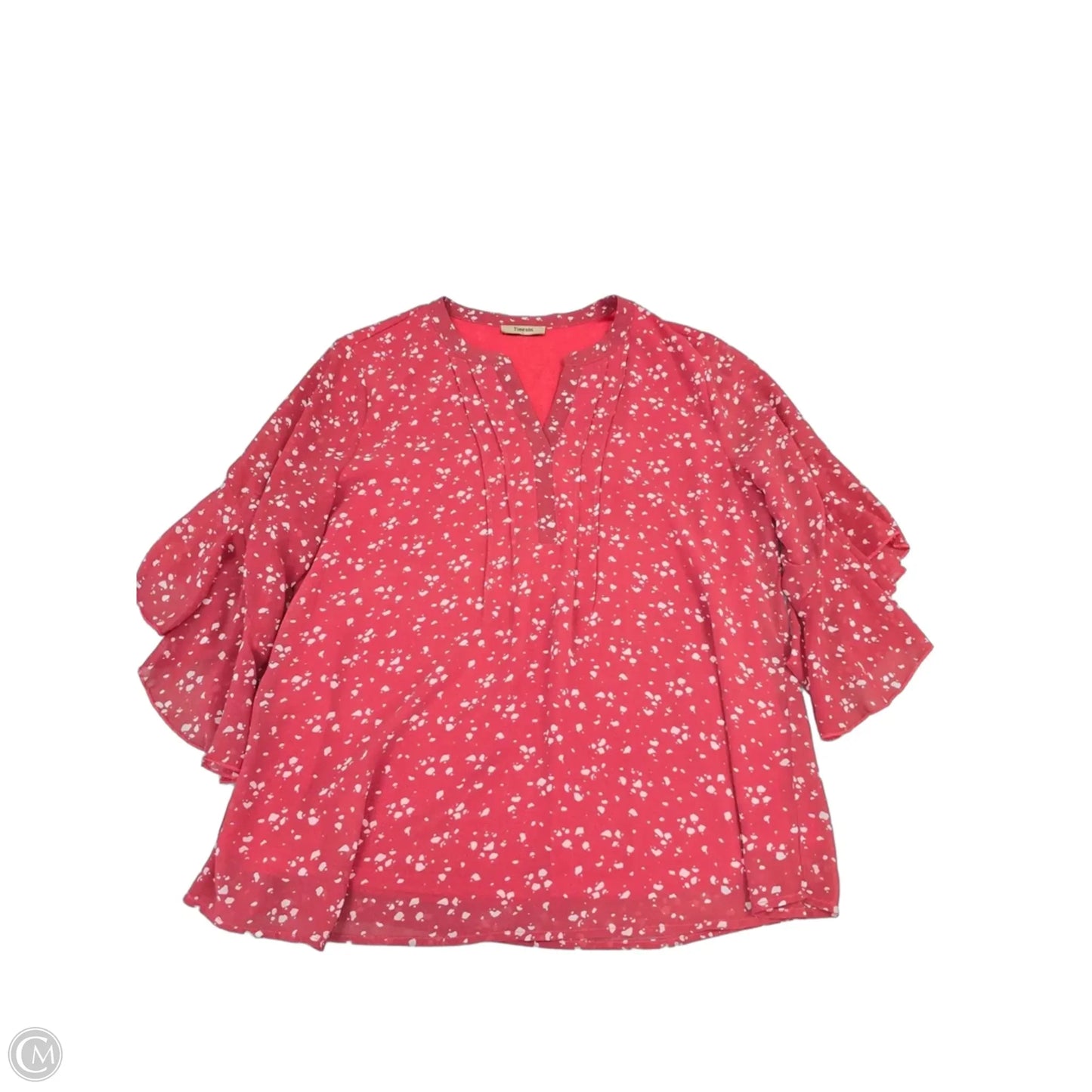 Top Short Sleeve By Timeson In Pink, Size: L