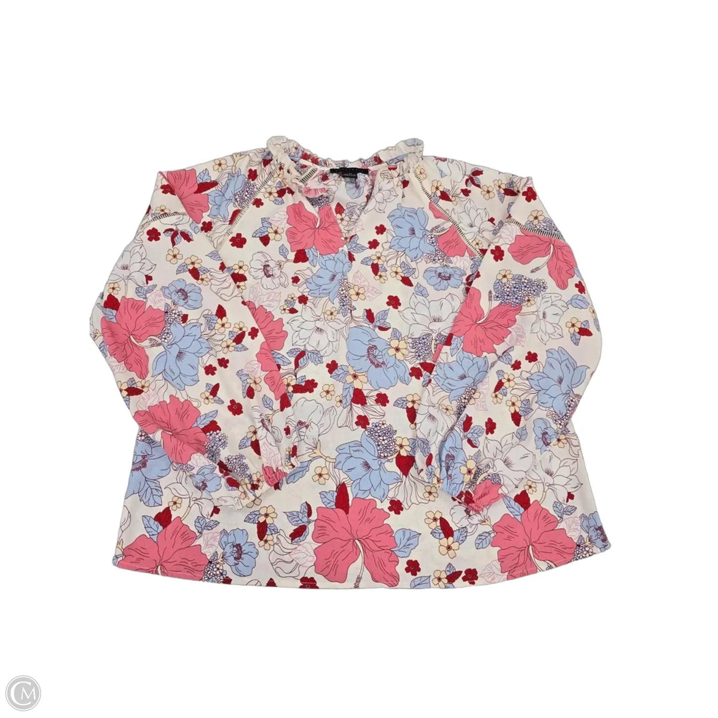 Top Long Sleeve By Sanctuary In Floral Print, Size: M