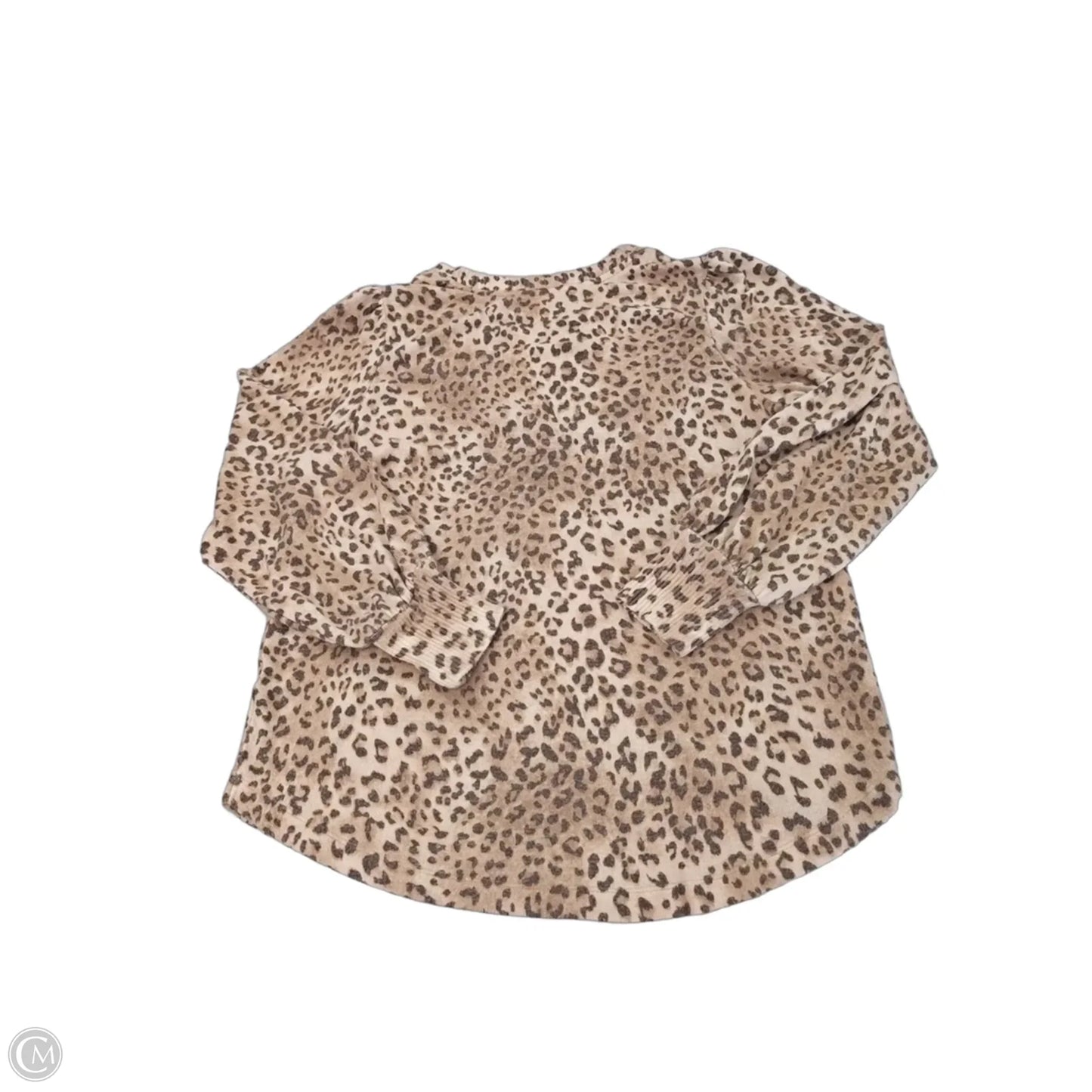Top Long Sleeve By Buffalo David Bitton In Animal Print, Size: L