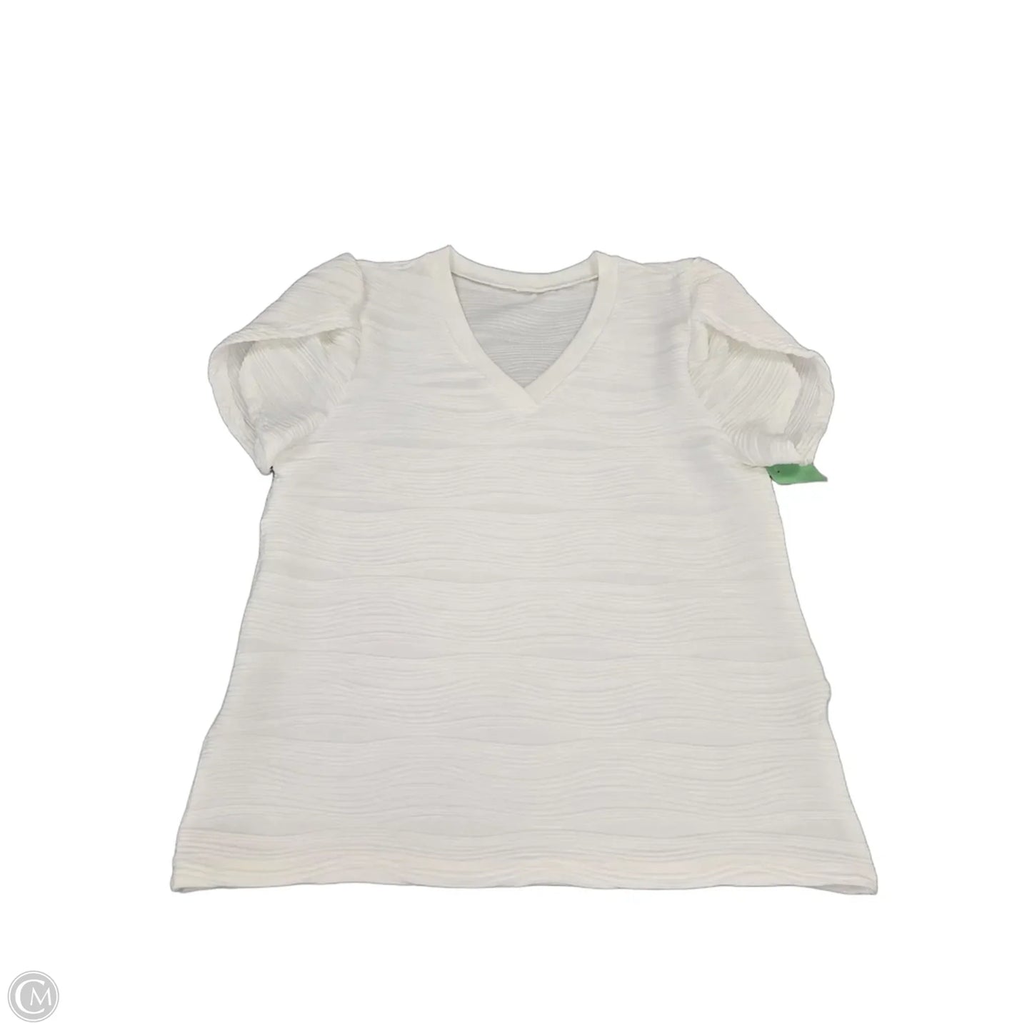 Top Short Sleeve By Cmf In White, Size: L