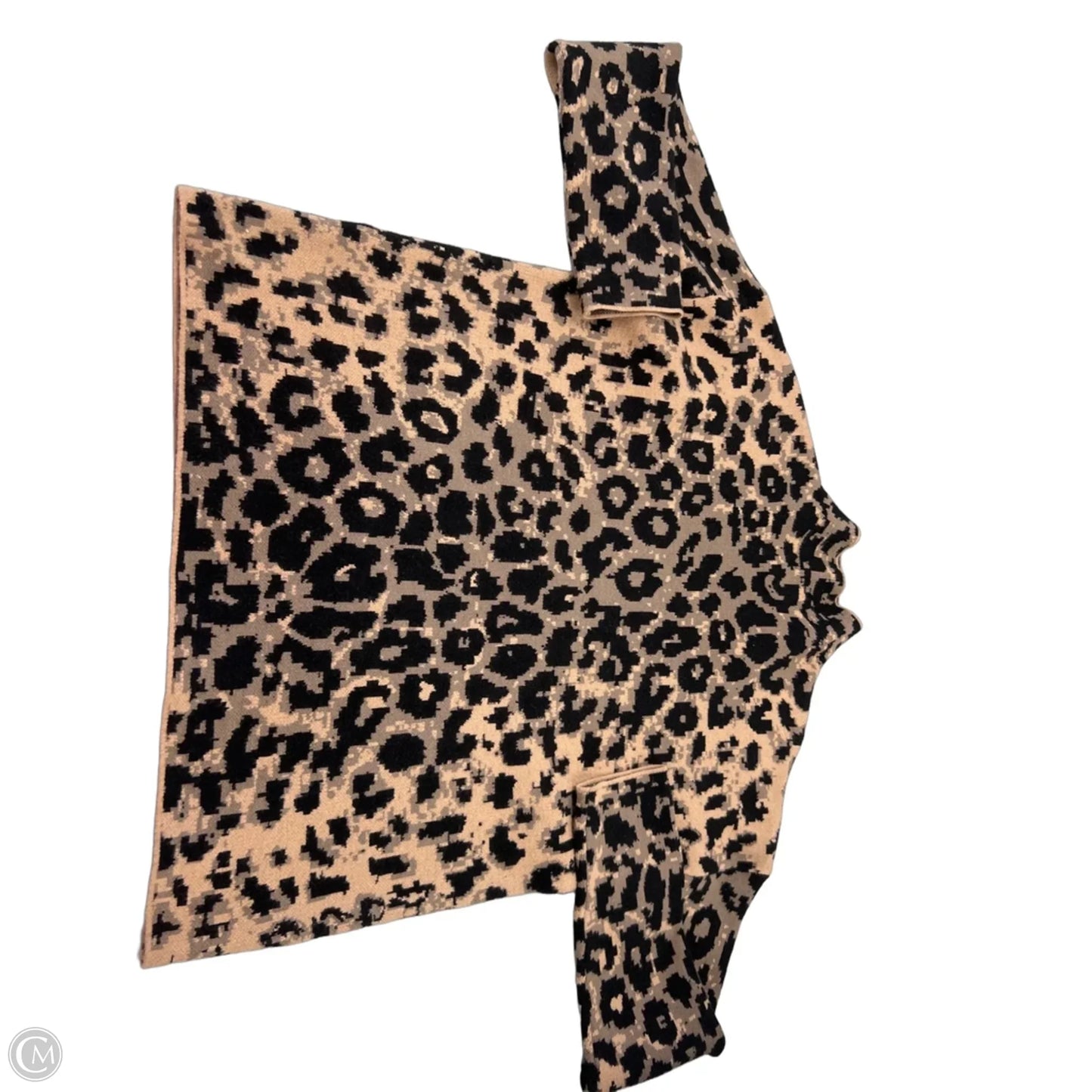 Top Long Sleeve By Nicole By Nicole Miller In Animal Print, Size: S