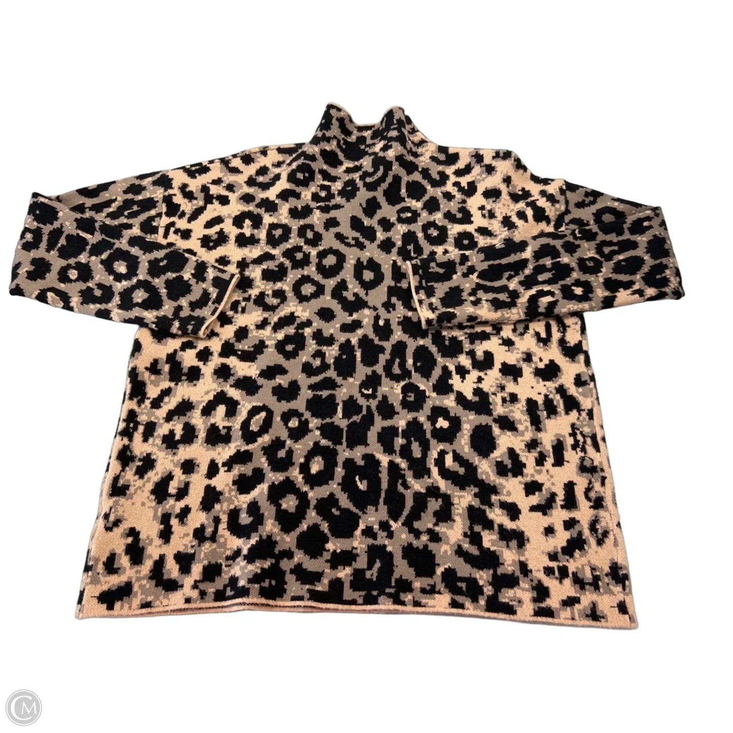 Top Long Sleeve By Nicole By Nicole Miller In Animal Print, Size: S