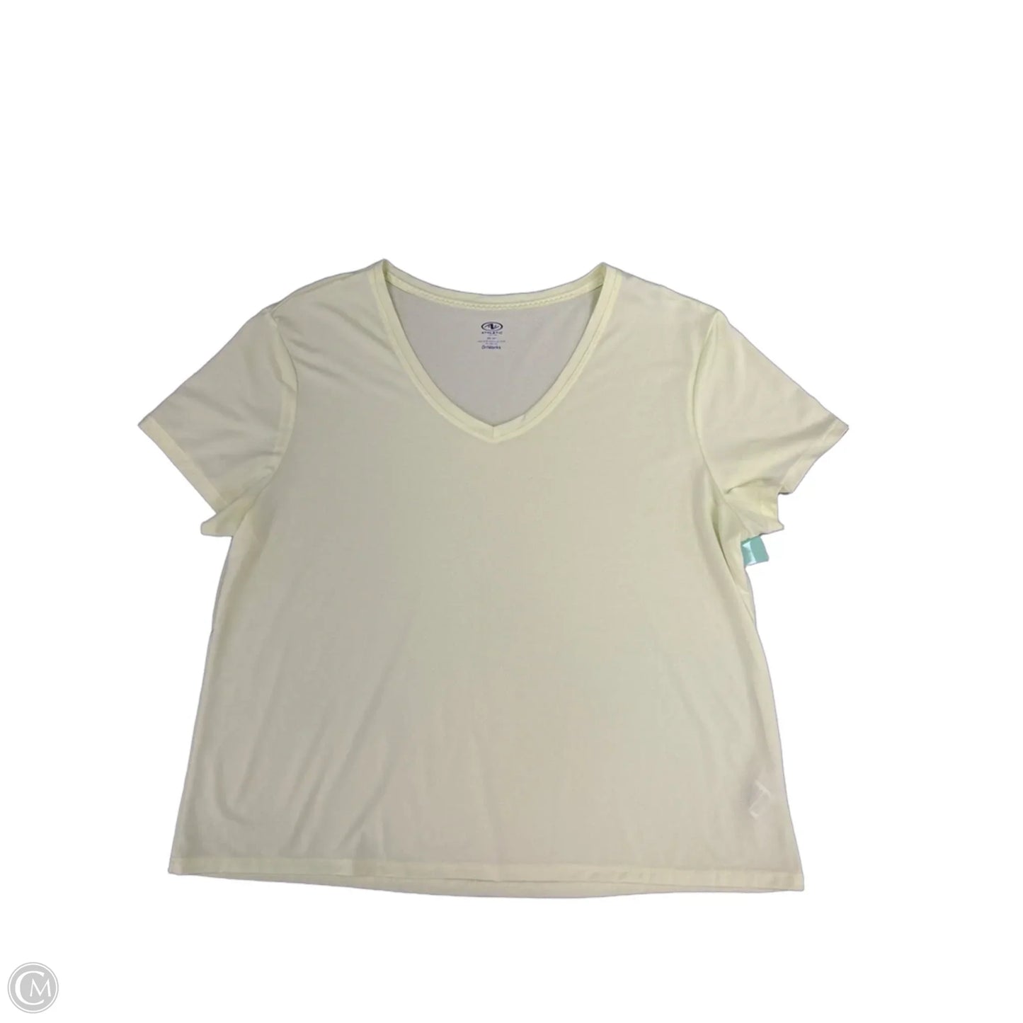 Athletic Top Short Sleeve By Athletic Works In Yellow, Size: Xxl