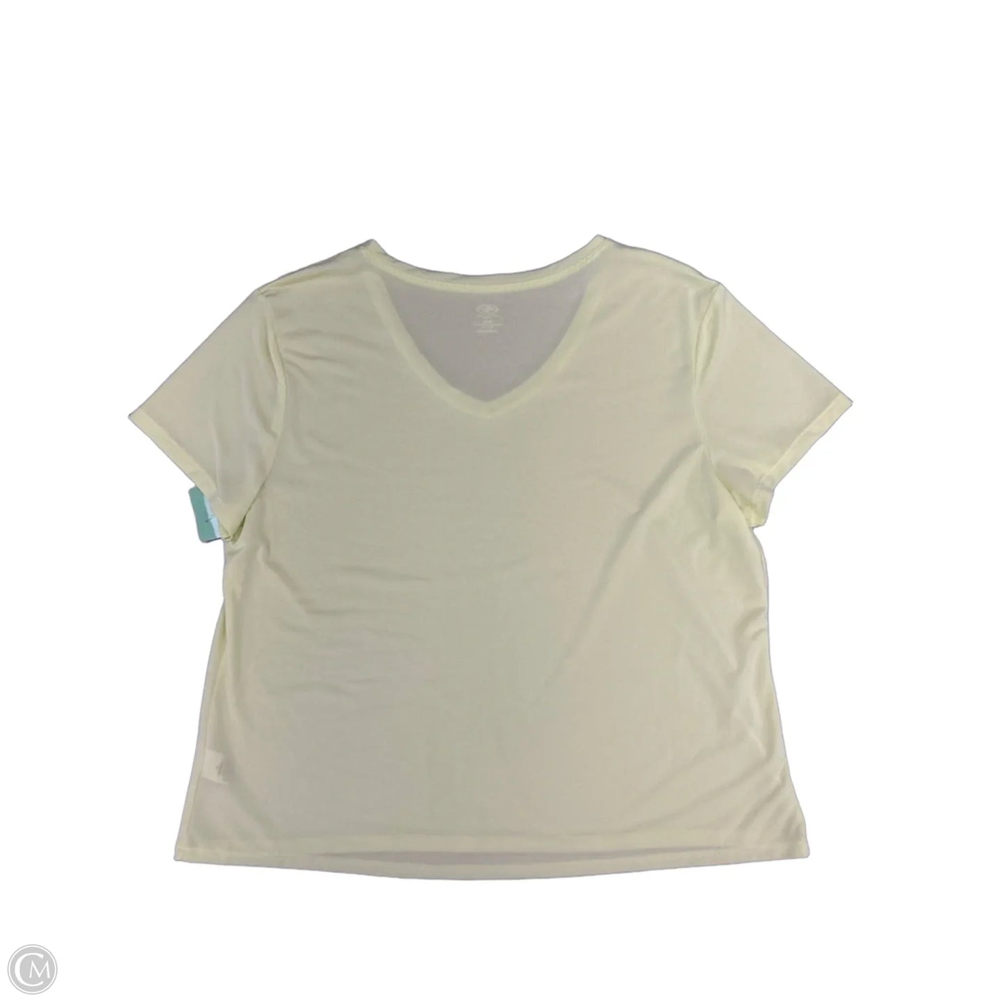 Athletic Top Short Sleeve By Athletic Works In Yellow, Size: Xxl