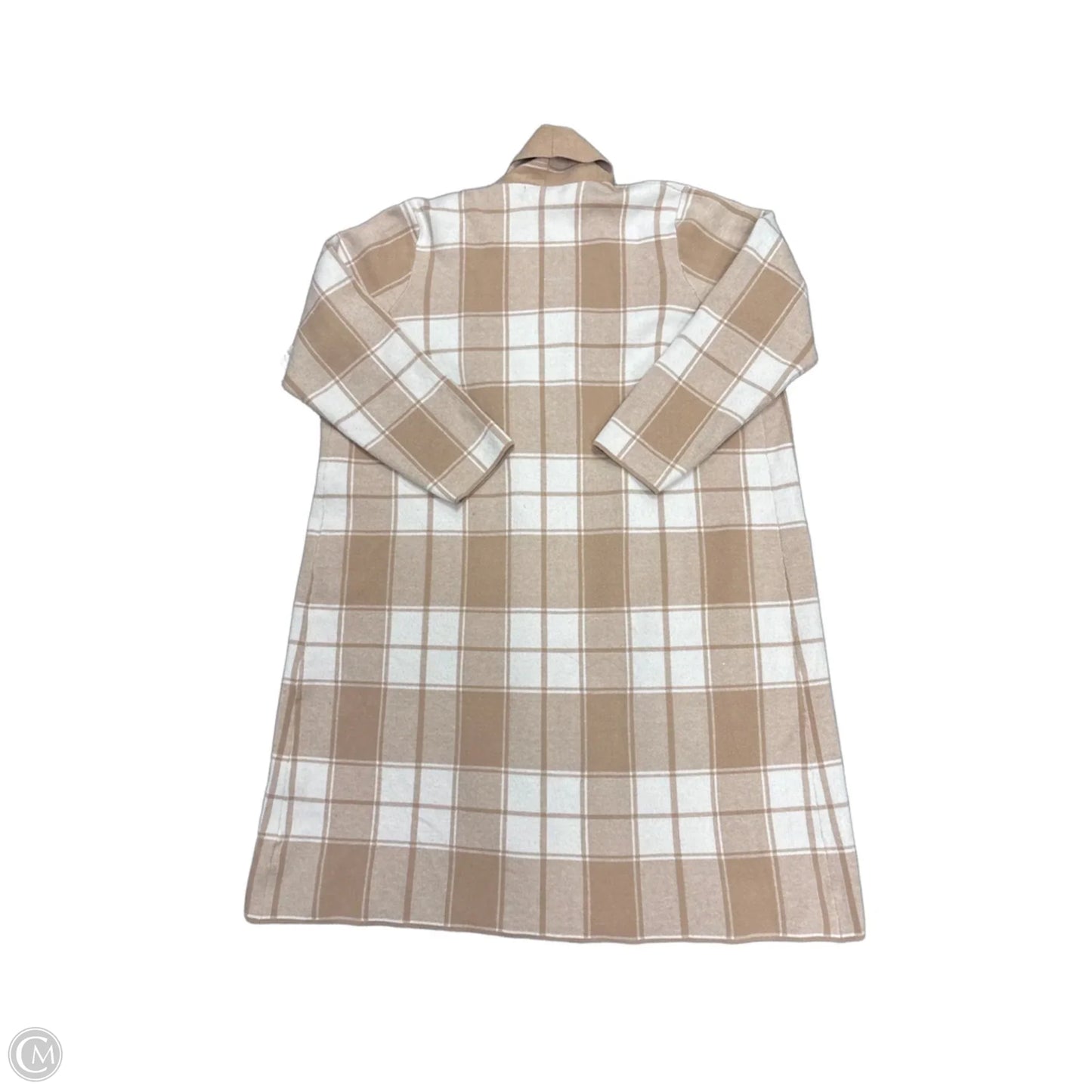 Sweater Cardigan By Tahari By Arthur Levine In Plaid Pattern, Size: 2x