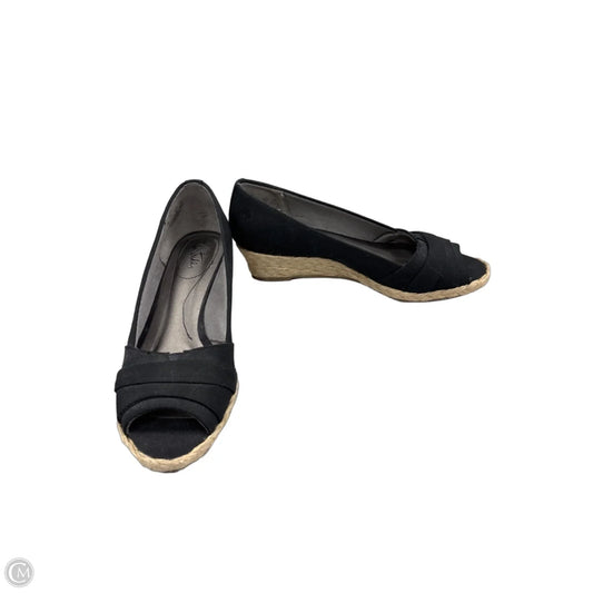 Sandals Heels Wedge By Life Stride In Black, Size: 7.5