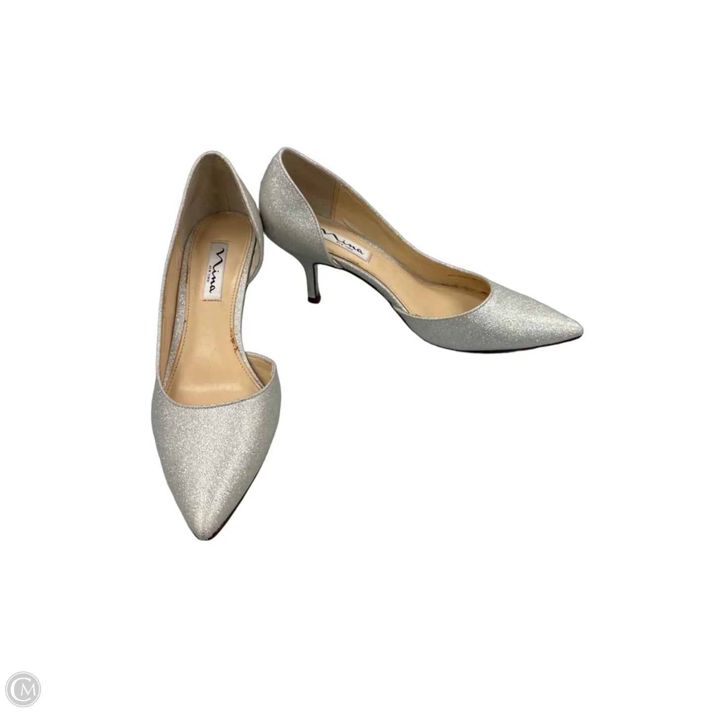 Shoes Heels Kitten By Nina In Silver, Size: 8