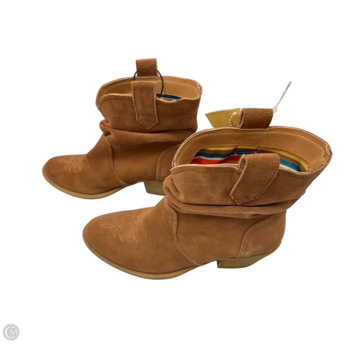 Boots Mid-calf Heels By Dingo In Tan, Size: 9.5