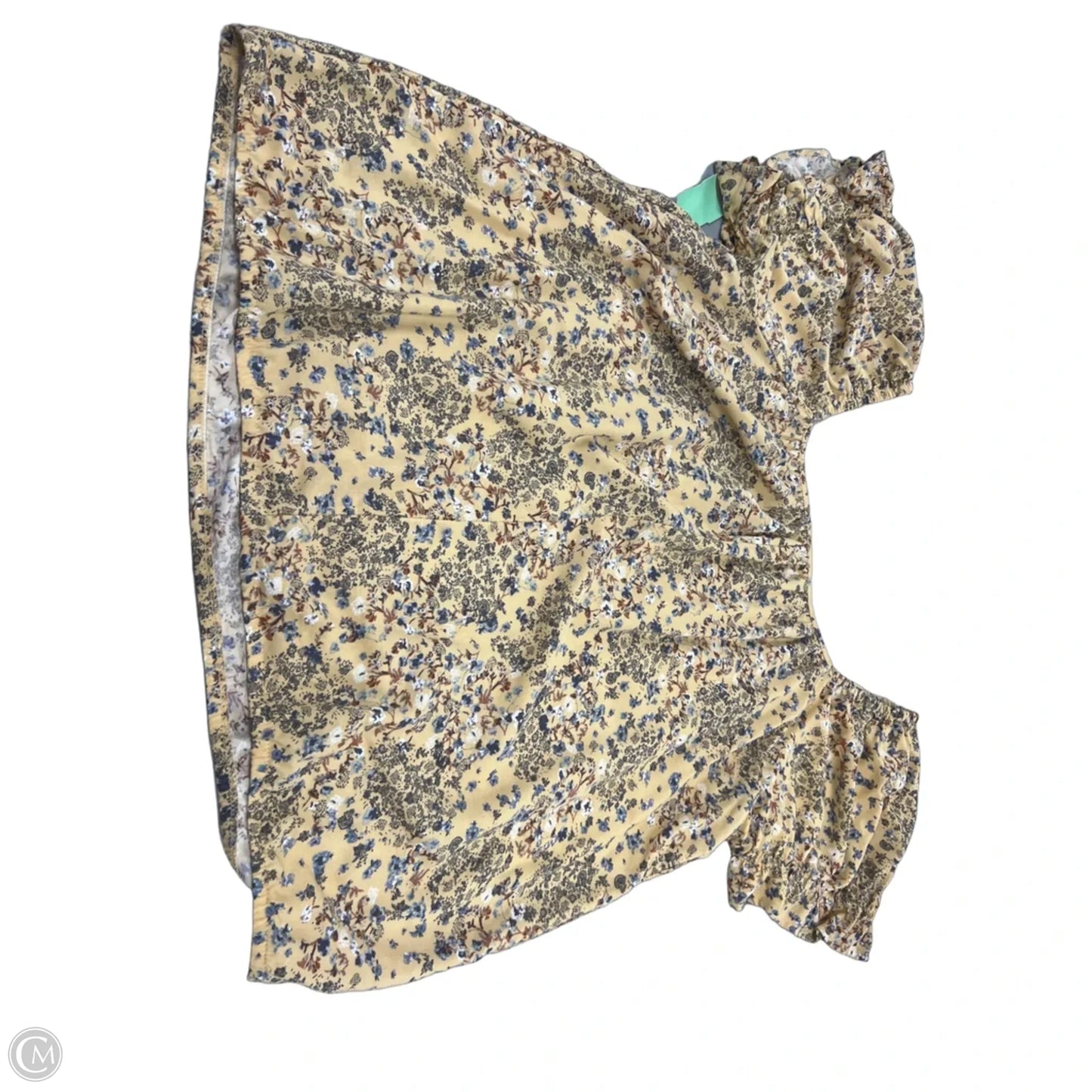 Top Short Sleeve By Maurices In Yellow, Size: Xxl