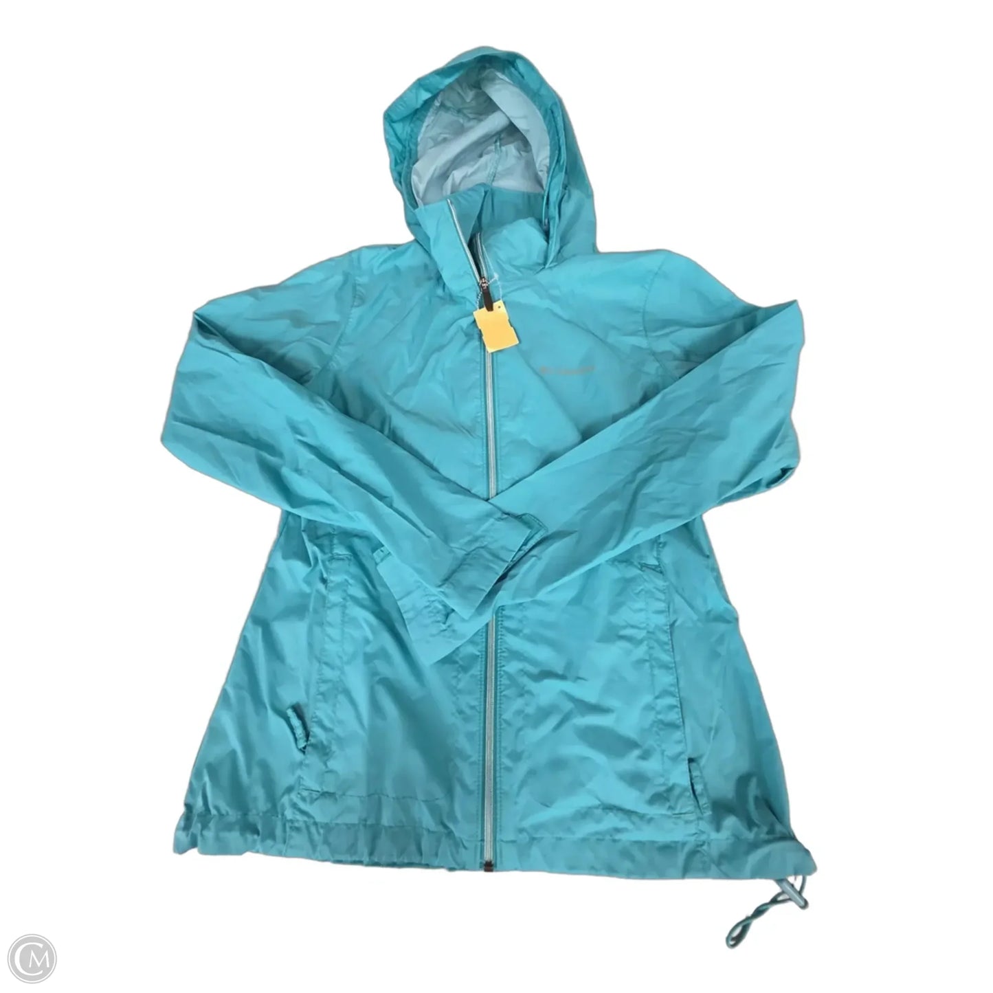 Jacket Windbreaker By Columbia In Aqua, Size: S
