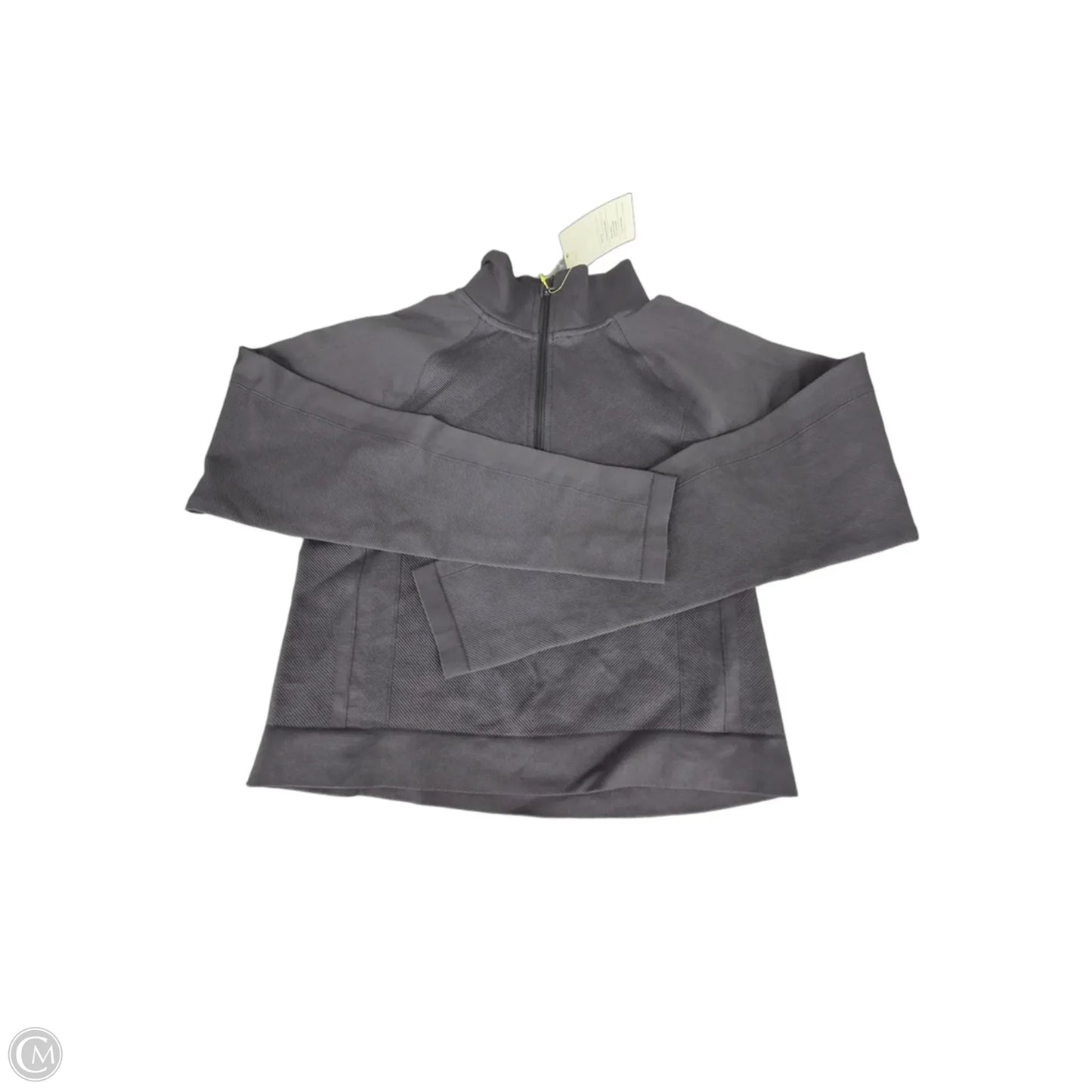 Athletic Top Long Sleeve Collar By All In Motion In Grey, Size: L