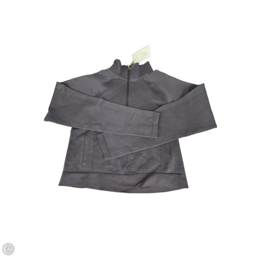 Athletic Top Long Sleeve Collar By All In Motion In Grey, Size: L
