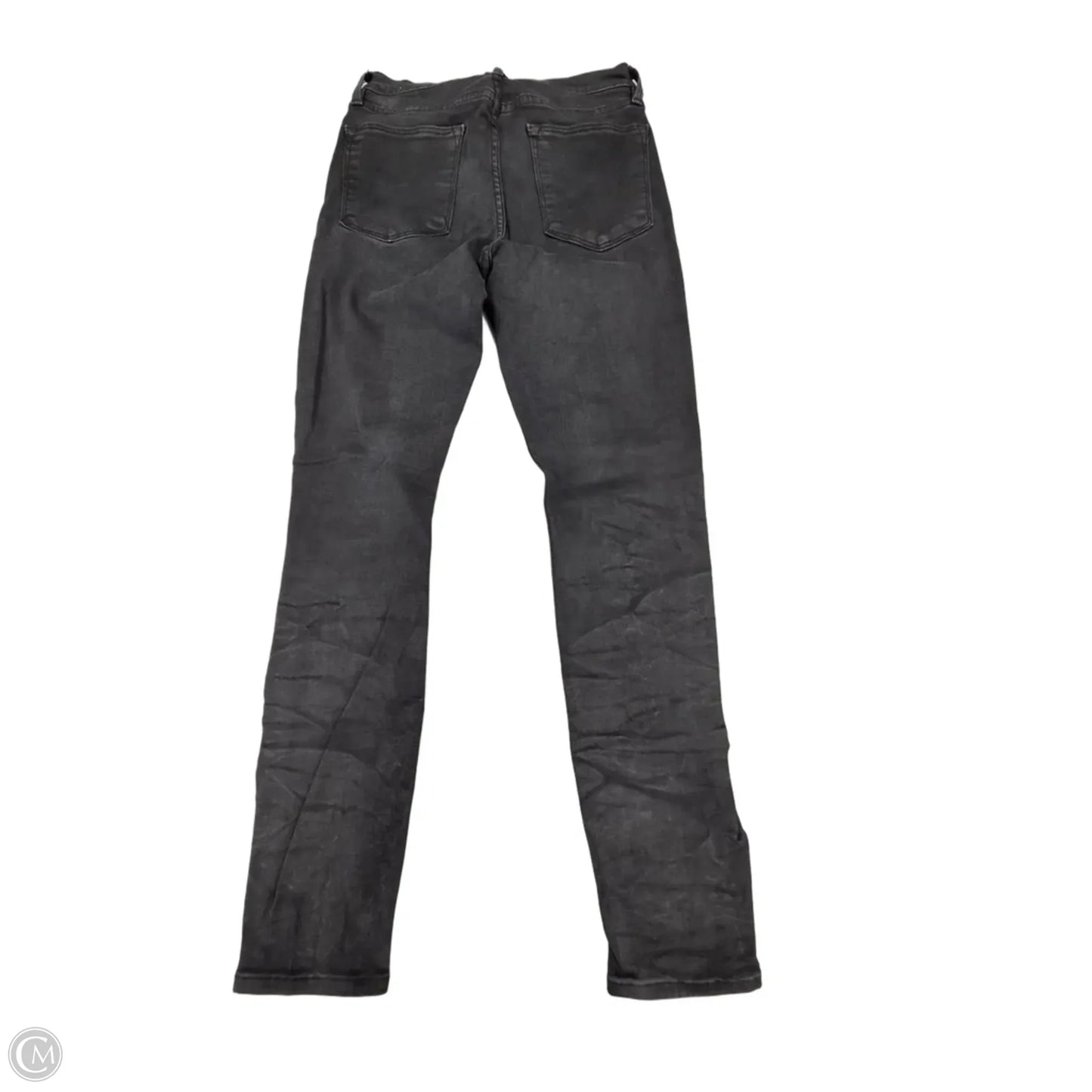 Jeans Skinny By Frame In Black Denim, Size: 6