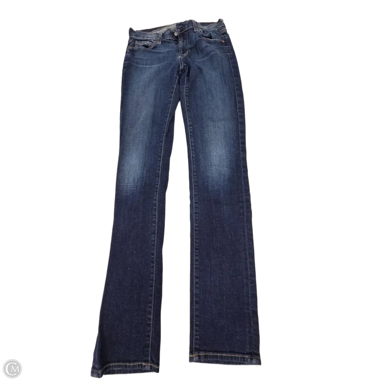 Jeans Skinny By 7 For All Mankind In Blue Denim, Size: 6