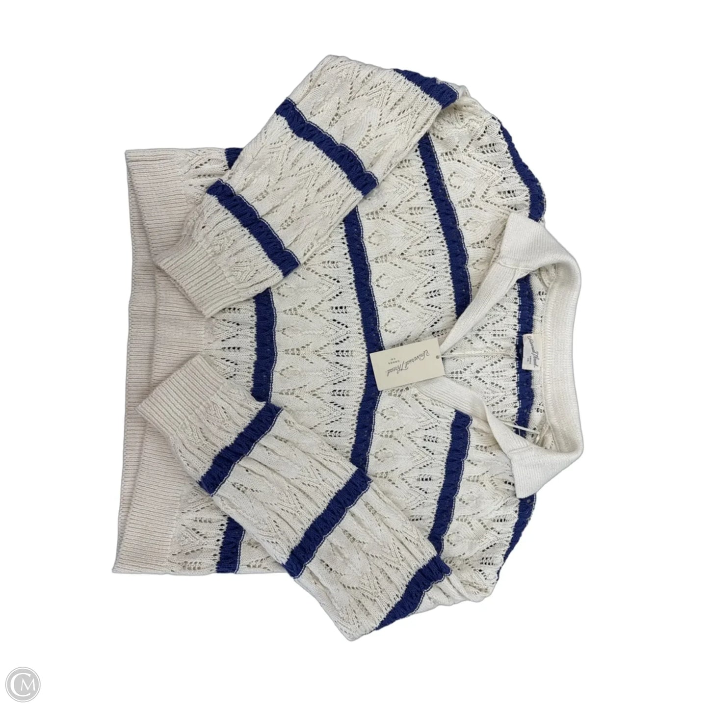 Sweater By Universal Thread In Blue & Cream, Size: L