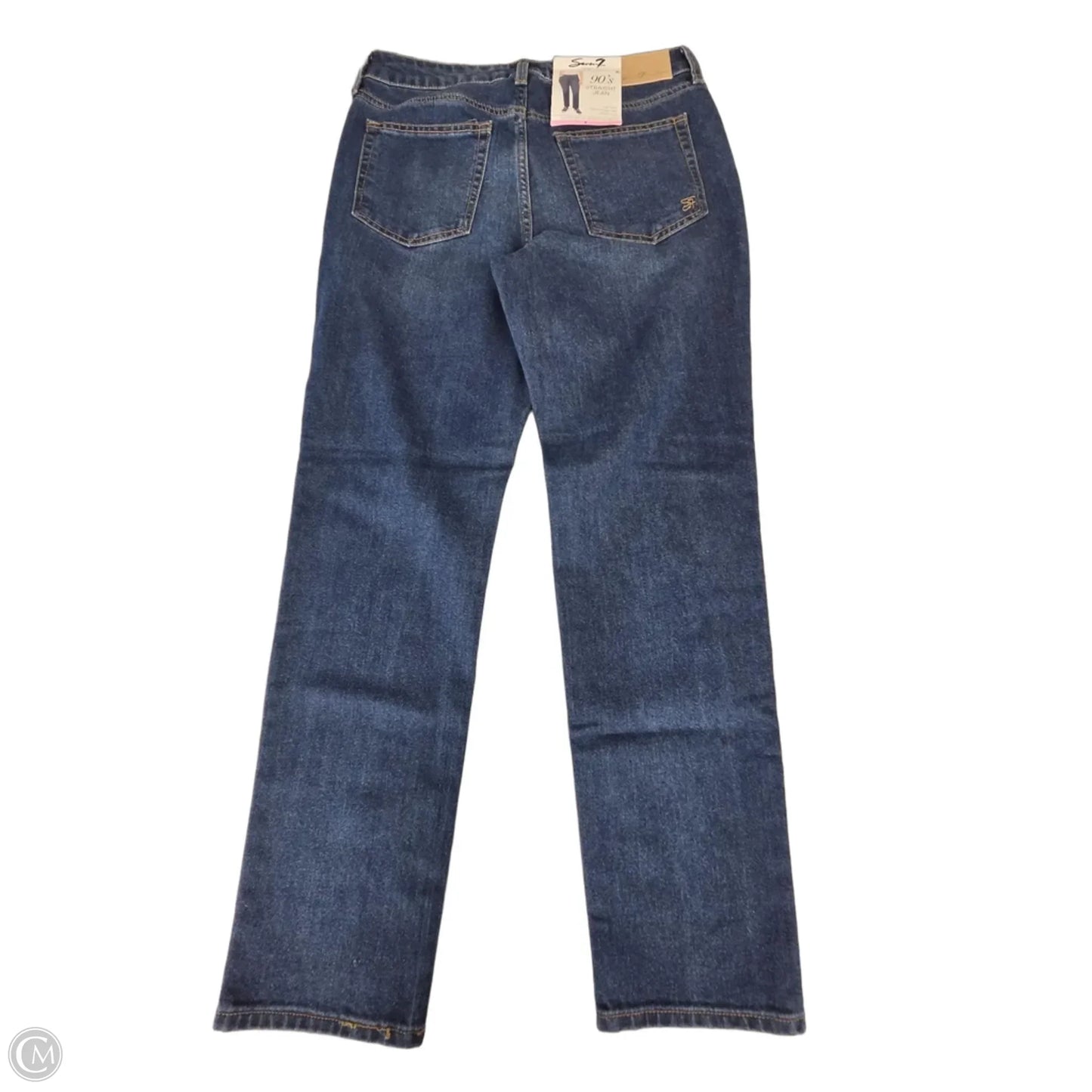 Jeans Straight By Seven 7 In Blue Denim, Size: 6