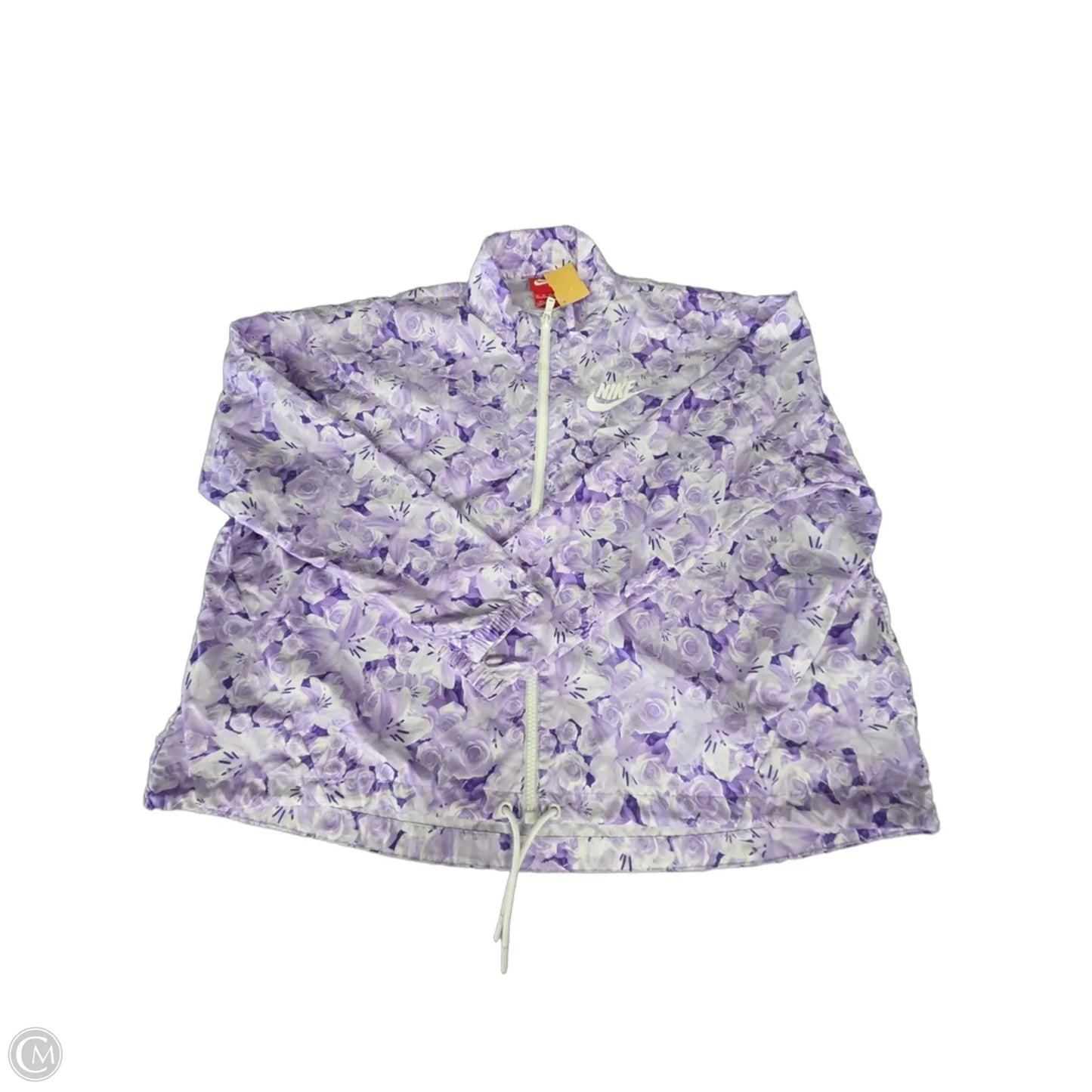 Jacket Windbreaker By Nike In Floral Print, Size: Xs