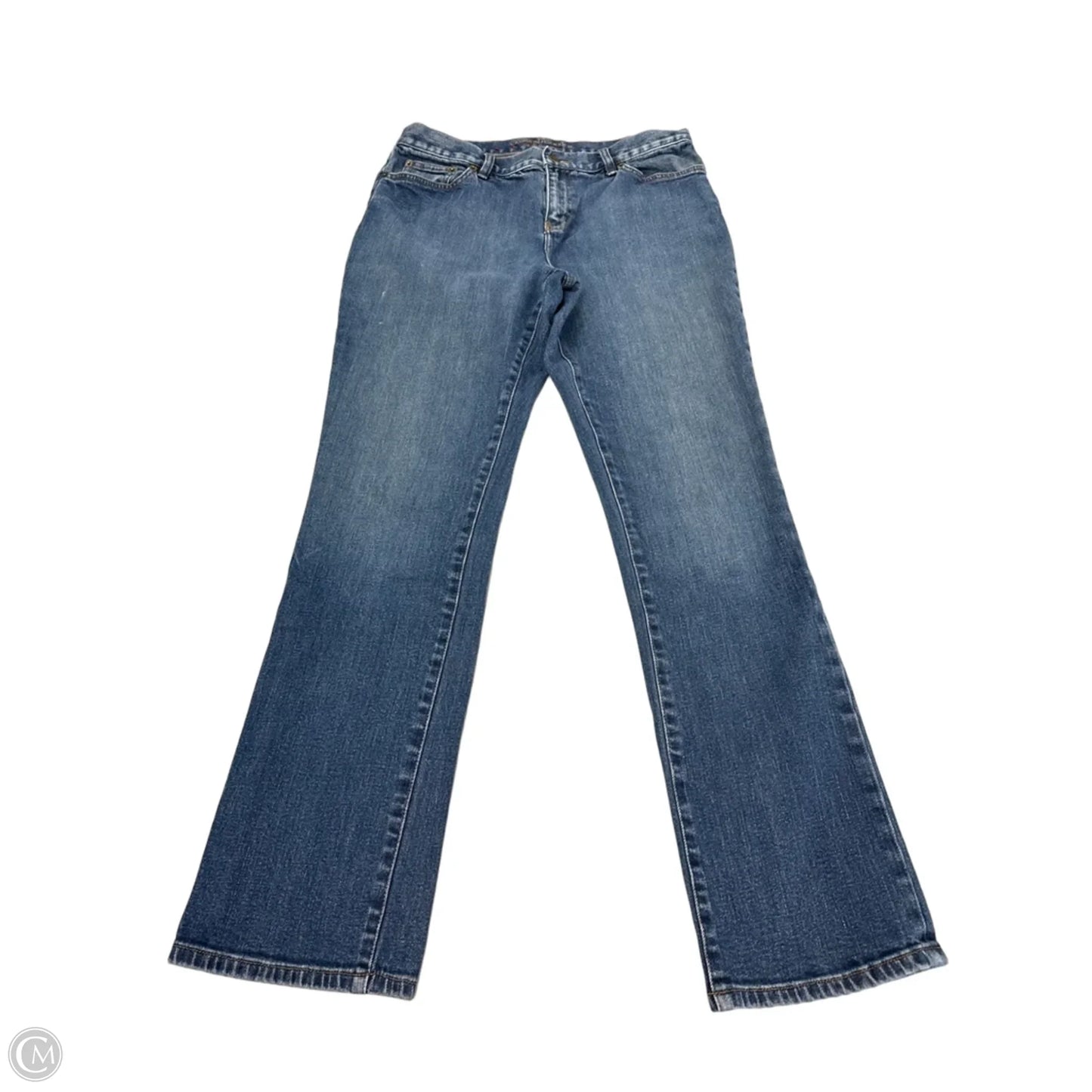 Jeans Straight By Lauren By Ralph Lauren In Blue Denim, Size: 10