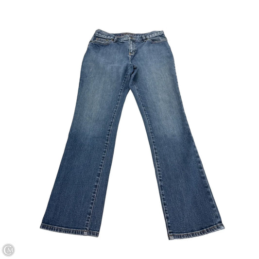Jeans Straight By Lauren By Ralph Lauren In Blue Denim, Size: 10