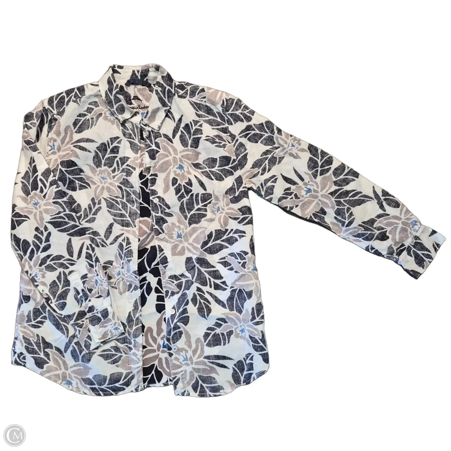 Top Long Sleeve By Tommy Bahama In Tropical Print, Size: S