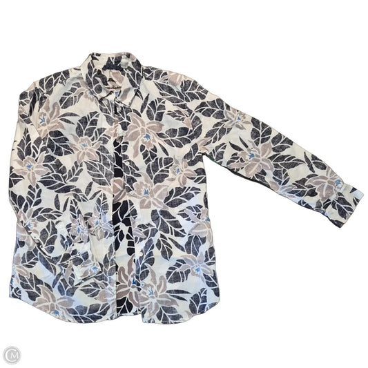 Top Long Sleeve By Tommy Bahama In Tropical Print, Size: S