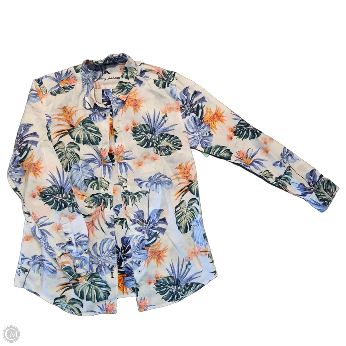Top Long Sleeve By Tommy Bahama In Tropical Print, Size: S