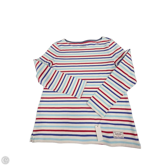 Top Long Sleeve By Talbots In Blue Red & White, Size: Mp