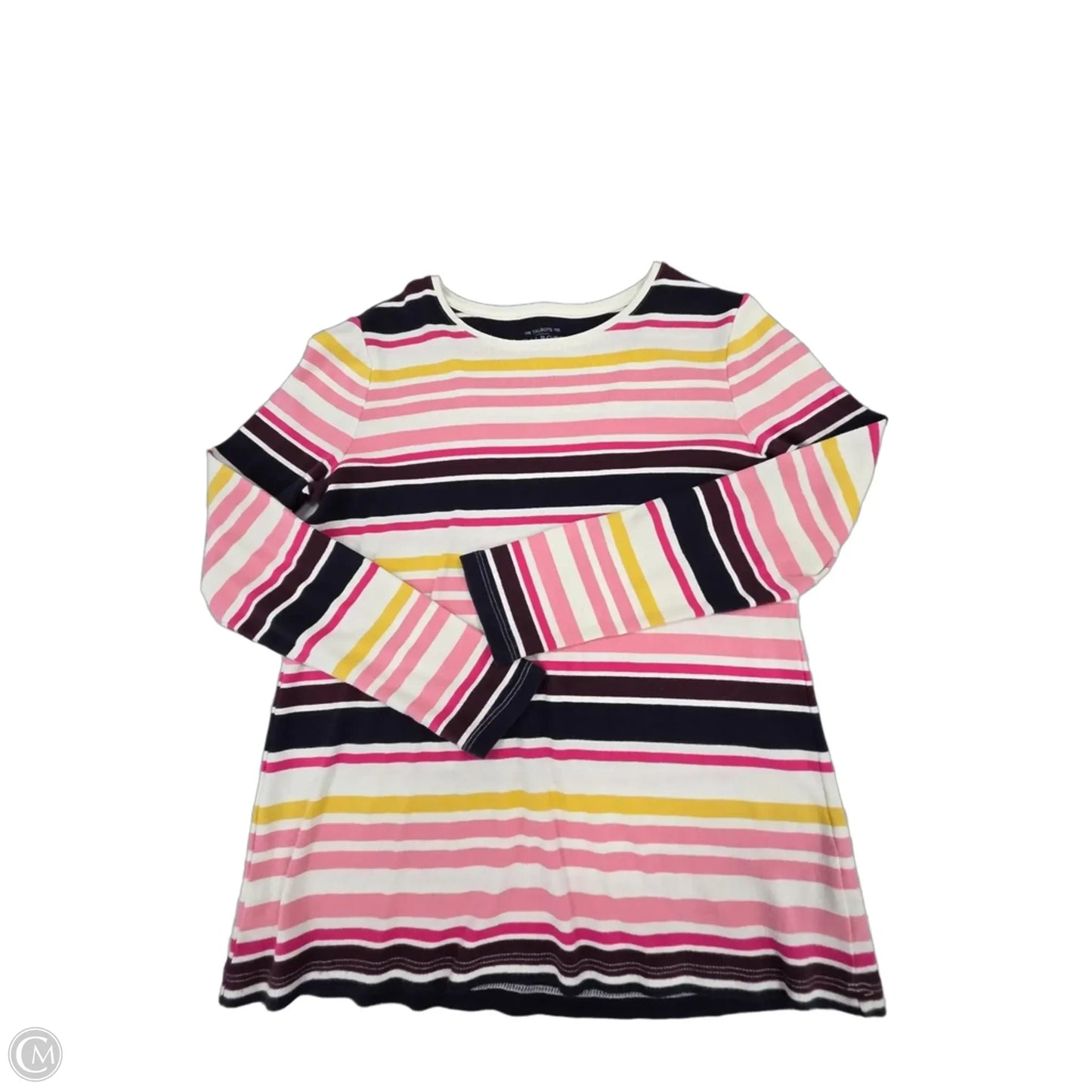 Top Long Sleeve By Talbots In Grey & Pink, Size: Mp