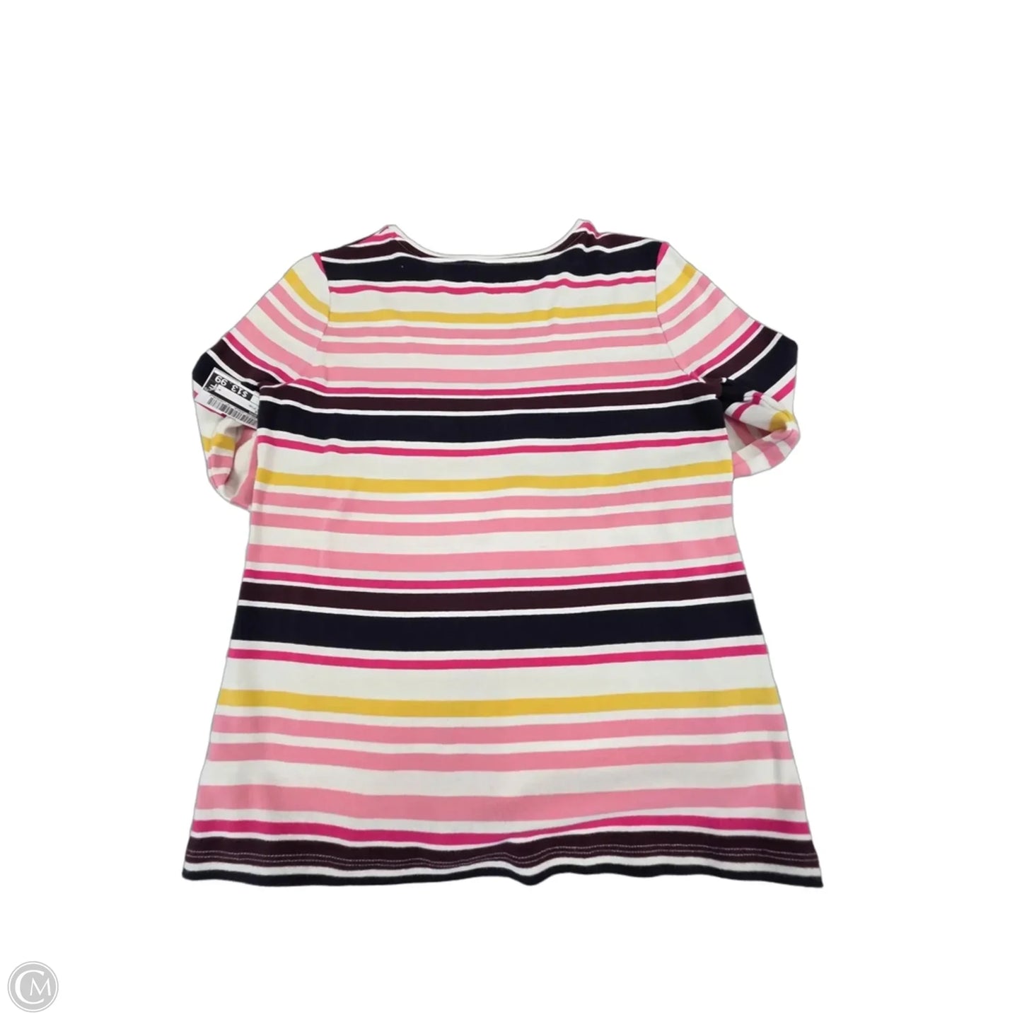 Top Long Sleeve By Talbots In Grey & Pink, Size: Mp
