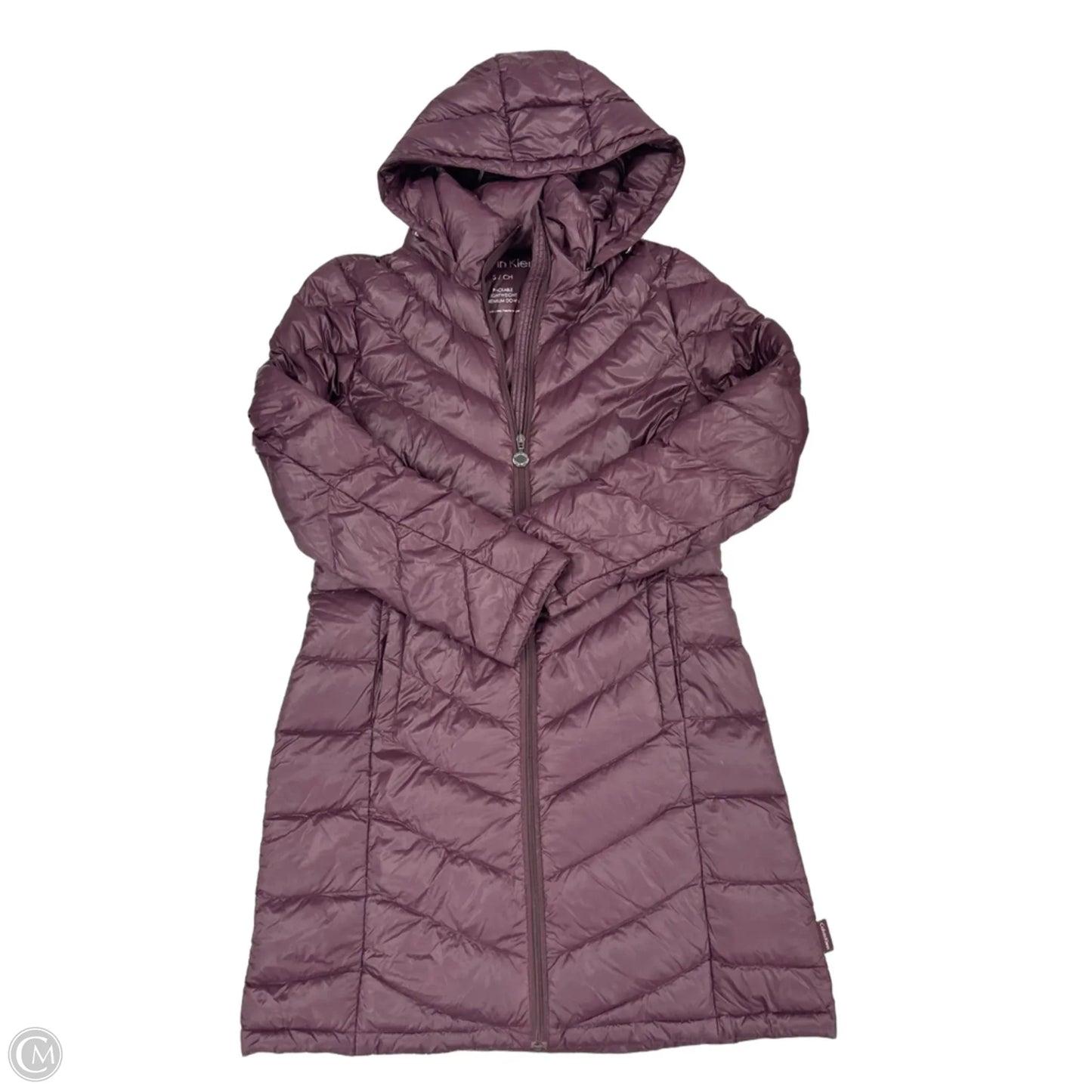 Coat Puffer & Quilted By Calvin Klein In Purple, Size: S