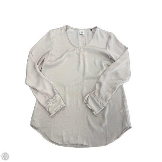 Top Long Sleeve By Cabi In Beige, Size: Xs