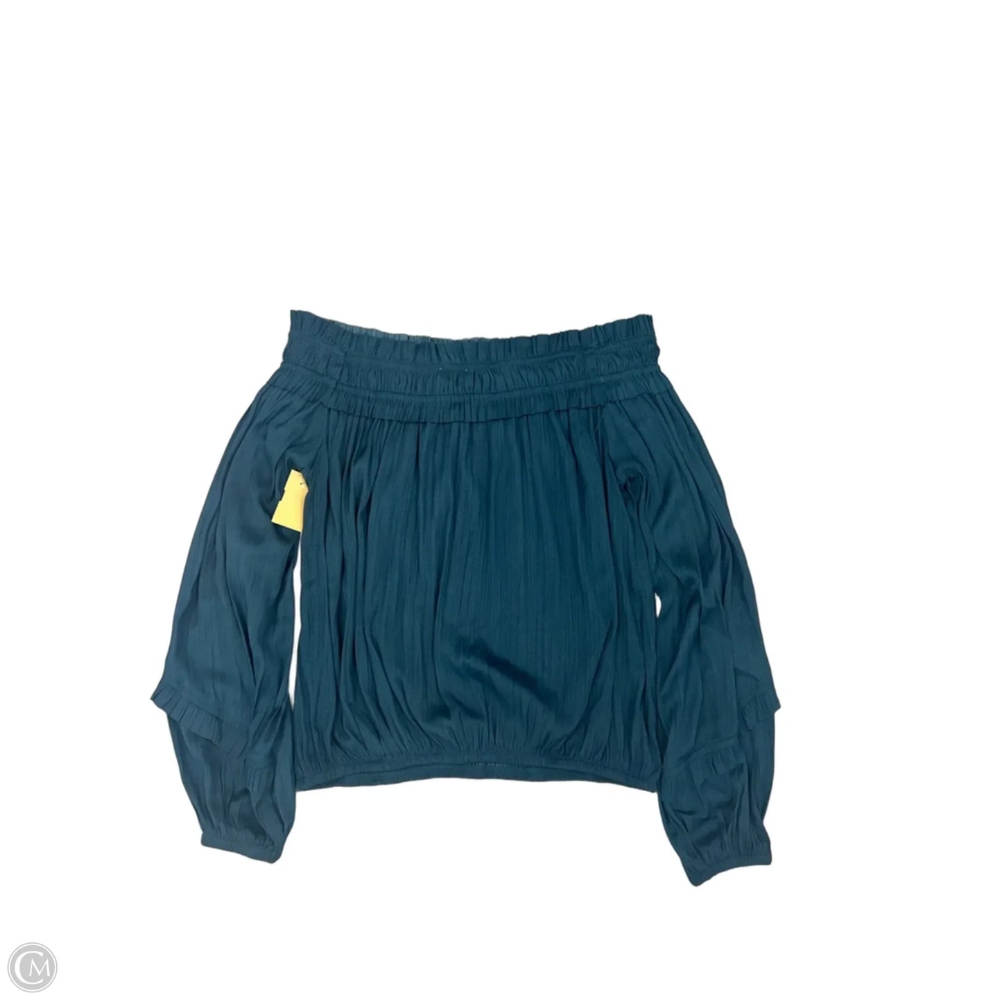 Top Long Sleeve By Evereve In Teal, Size: Xs