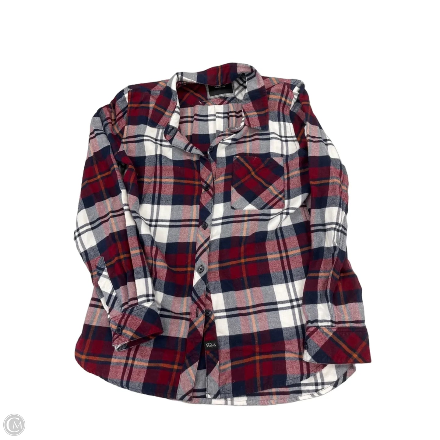 Top Long Sleeve By Rails In Plaid Pattern, Size: Xs