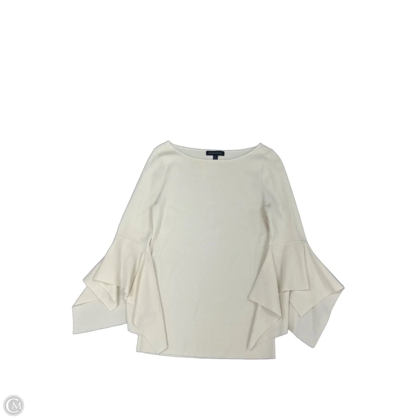 Top Long Sleeve By Banana Republic In Cream, Size: M