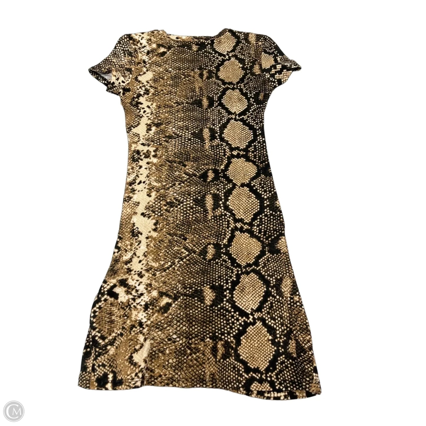 Dress Casual Short By Dee Elly In Snakeskin Print, Size: S