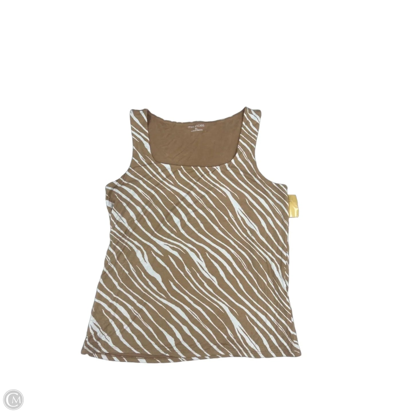 Tank Top By Maurices In Tan & White, Size: Xl